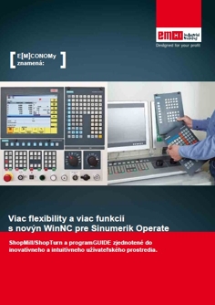 <h2>SINUMERIC OPERATE 840D SL</h2><ul>	<li>ShopTurn & ShopMill dialgov programovanie</li>	<li>ProgramGUIDE: programovanie v G kdoch,<br />	kombinovan s podporou cyklov</li>	<li>DIN/ISO & SINUMERIK high-level jazyk,<br />	maximlna sloboda v programovan</li>	<li>Kontextov podpora</li></ul>